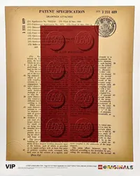 LEGO UKDUPLOPATENT UK Patent LEGO DUPLO Brick 1968 Art Print